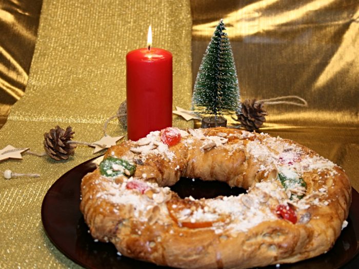 ROSCON DE REYES RELLENO DE MAZAPÁN sin gluten